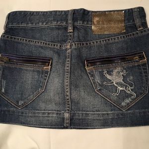 Quality Denim X2 Jean Skirt W/Zipper Back Pockets